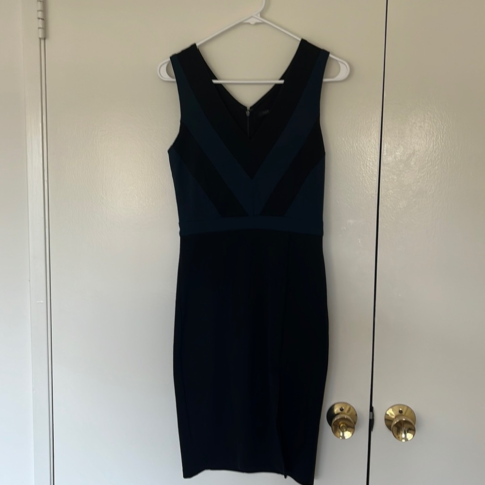 Bobi Black Sheath Midi with leg slit - S
